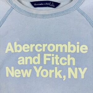 Abercrombie & Fitch Vintage NY Sweatshirt Womens Crew Neck LG Light Mint‎ Color